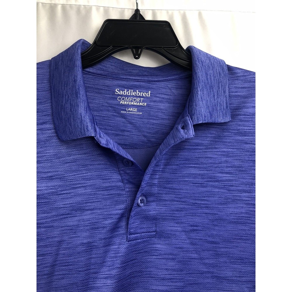 Saddlebred Comfort Performance Polo Shirt Men’s Purple Large